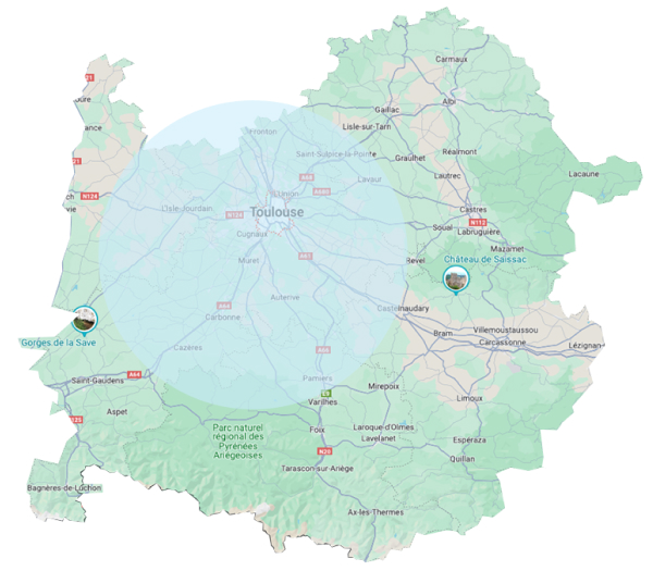 carte de la Haute-Garonne 31